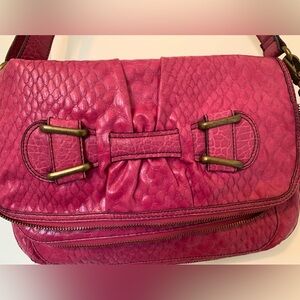 Jessica Simpson Fuchsia Textured Shoulder Bag